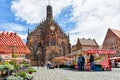 Market square in Nuremberg in German