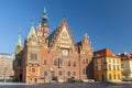 Market Square with old gothic Town Hall in Wroclaw Breslau in Poland. Royalty Free Stock Photo