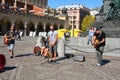 The Market Square and the Old Town in Krakow attract many artists