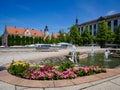 Market square in the old town of Riesa in Saxony Royalty Free Stock Photo