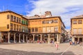 The market square (Plaza Mayor) in Tordesillas, Spain. Royalty Free Stock Photo