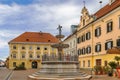 Market square in Sankt Veit an der Glan, Austria Royalty Free Stock Photo