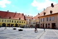 Market square in Sibiu, European Capital of Culture for the year 2007 Royalty Free Stock Photo