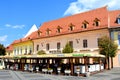 Market square in Sibiu, European Capital of Culture for the year 2007 Royalty Free Stock Photo