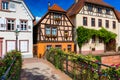 Market square with town hall and town hall tower, Ettlingen, Germany, Black Forest, Baden-Wuerttemberg, Germany, Europe. Downtown Royalty Free Stock Photo