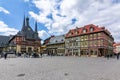 Market square with Town Hall, Wernigerode, Germany Royalty Free Stock Photo