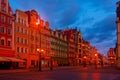 Market Square of Wroclaw at dusk