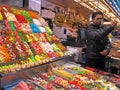 Market stall with candies