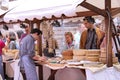 Market stall with cheese in Verona