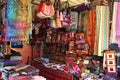 Market stall with colorful indigenous clothes, Argentina Royalty Free Stock Photo