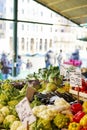 Market stall fruit vegetables Royalty Free Stock Photo