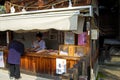 Market stall in the old town of Hida Takayama, Japan