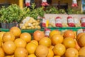 Market stall with oranges Royalty Free Stock Photo