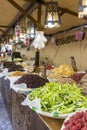 Market Stall Selling Dried Fruit & Nuts Royalty Free Stock Photo