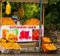 Market stall selling Oranges in Side Turkey Royalty Free Stock Photo