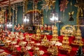 Market stall with traditional Christmas decorations exposed on sale, Nuremberg, Germany Royalty Free Stock Photo