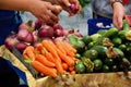 Market stall for vegetable Royalty Free Stock Photo