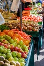 Market stall of a vegetables market Royalty Free Stock Photo
