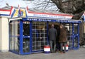 Famous Dutch New Herring stand in residence The Hague, Netherlands