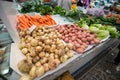 Market stand selling vegetables Royalty Free Stock Photo