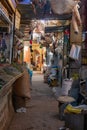 Market street of the city of Merzouga. Morocco