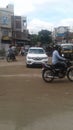 Market Street of Solapur, India during morning hours