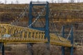 Market Street Suspension Bridge - Ohio River - Steubenville, Ohio and West Virginia