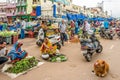Market in the streets of Puri in India, Odisha
