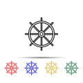 market target multi color style icon. Simple thin line, outline vector of web icons for ui and ux, website or mobile application Royalty Free Stock Photo