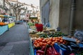 Market in the town of SommiÃÂ¨res, South of France