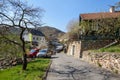 Market town of Weissenkirchen-in-der-Wachau, surrounded with terraced vineyards. Wachau-Valley, Lower Aust