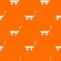 Market trolley pattern vector orange Royalty Free Stock Photo