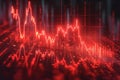 Market turmoil stock chart indicates financial crisis and market downturn