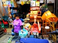 Market vendor selling different machinery in quiapo in the philippines Royalty Free Stock Photo