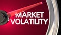 Market Volatility Gauge Speedometer Measure Risk Danger