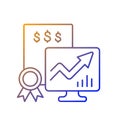Marketable securities gradient linear vector icon