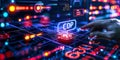 Marketer Interacting with a Customer Data Platform CDP Interface for Enhanced Data Unification and Marketing
