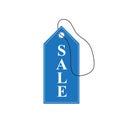 SALE blue colored tag vector Royalty Free Stock Photo