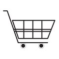 shopping cart - trolly iconic vector Royalty Free Stock Photo