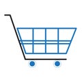 shopping cart - trolly iconic vector Royalty Free Stock Photo