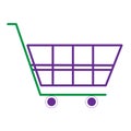 shopping cart - trolly iconic vector Royalty Free Stock Photo