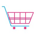 shopping cart - trolly iconic vector Royalty Free Stock Photo