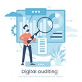 Marketing accounting concept. Finance management. Marketing investment. Digital auditing, business plan. Digital sales. Demand Royalty Free Stock Photo