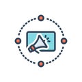 Color illustration icon for Marketing Advertising, reclame and digital Royalty Free Stock Photo