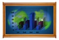 marketing analysis chart in wooden picture modern frame