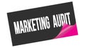 MARKETING AUDIT text on black pink sticker stamp