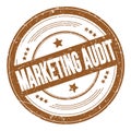 MARKETING AUDIT text on brown round grungy stamp