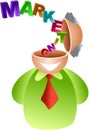 Marketing brain Royalty Free Stock Photo