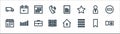 Marketing business line icons. linear set. quality vector line set such as ticket, menu, text book, calendar, employee, calculator