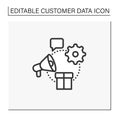 Marketing campaigns line icon